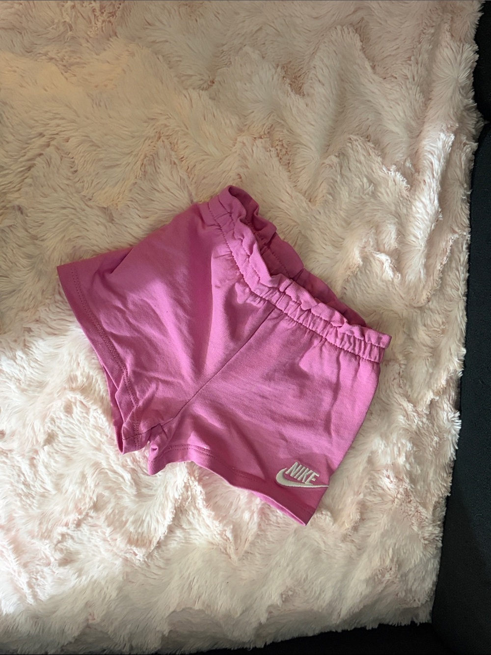 Nike Pink Girls' Ruffle-Waist Athletic Shorts